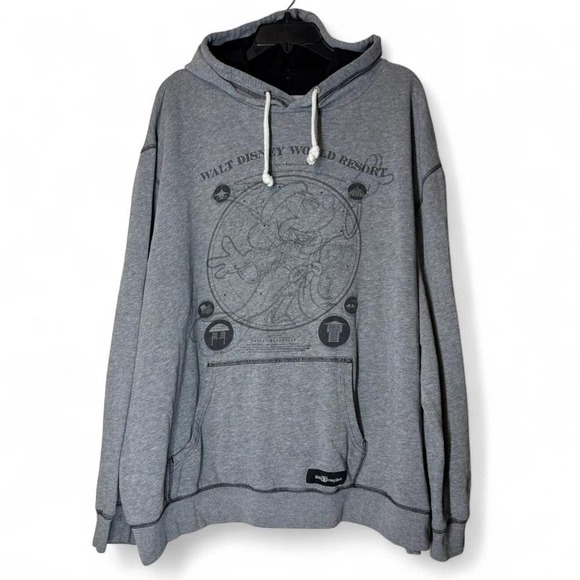 Disney Parks 2017 Unisex XXL Grey Mickey Mouse Wizard Pullover Hoodie - Picture 1 of 8